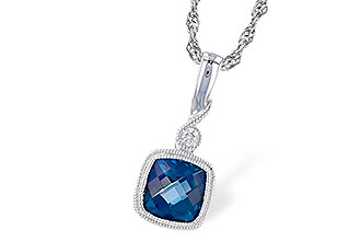 E282-91462: NECK 1.05 LONDON BLUE TOPAZ 1.07 TGW