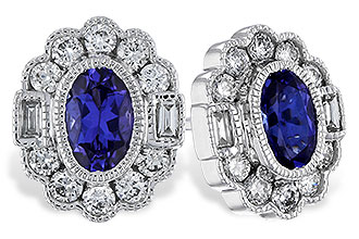 E283-83335: EARRINGS .93 TW TANZANITE 1.40 TGW