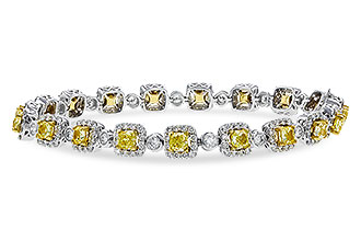 E283-86053: BRACELET 4.37 FANCY YELLOW DIAS 7.12 TW (7")