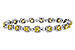 E283-86053: BRACELET 4.37 FANCY YELLOW DIAS 7.12 TW (7")