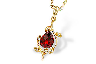 E283-88753: NECKLACE 1.34 GARNET 1.39 TGW (8X6MM GAR)