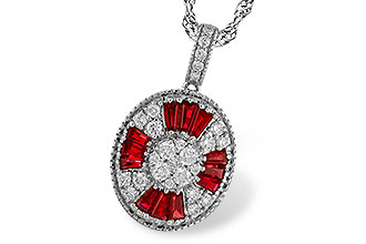 E283-88816: NECKLACE .54 TW RUBY .78 TGW