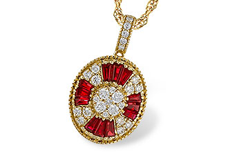 E283-88816: NECKLACE .54 TW RUBY .78 TGW