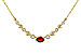 E283-89671: NECKLACE .88 GARNET 1.00 TGW (17")