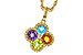 E283-90598: NECKLACE 1.26 SEMI-PREC (AMY,BT,CIT,PER) 1.29 TGW