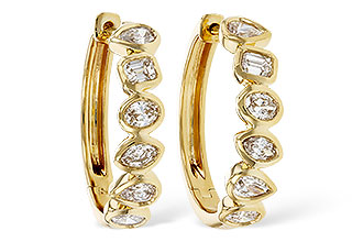 E284-73280: EARRINGS 1.10 TW FANCY CUT DIAS
