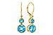 E284-73307: EARR 3.25 TW BLUE TOPAZ 3.27 TGW (4MM/7MM BT)