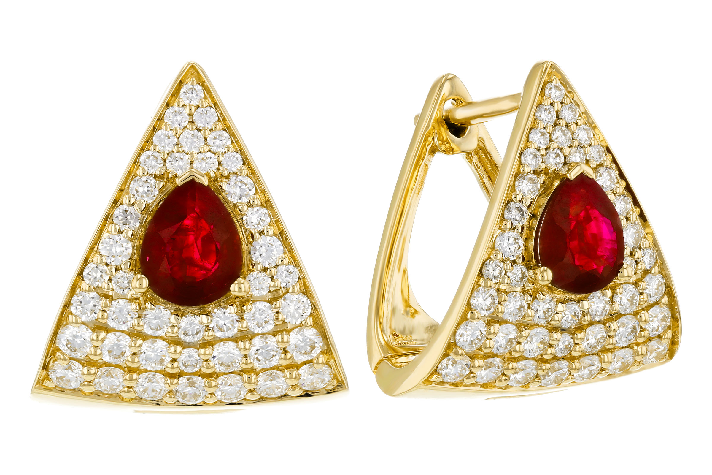E284-75162: EARRINGS .63 TW RUBY 1.18 TGW (5x4MM RU)