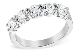 F194-79689: LDS DIA WED RG 1.50 TW (5 STONES)