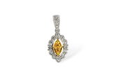 F195-70553: PENDANT .07 YELLOW SAPP .22 TGW