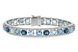 F198-38744: BRACELET 16.54 BLUE TOPAZ 17.78 TGW