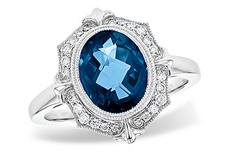 F199-35107: LDS RG 3.00 LONDON BLUE TOPAZ 3.16 TGW