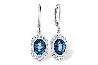 F282-08798: EARR 2.45 LONDON BLUE TOPAZ 2.64 TGW