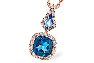 F282-95107: NECK 2.24 TW LONDON BLUE TOPAZ 2.40 TGW