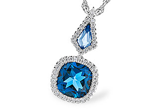 F282-95107: NECK 2.24 TW LONDON BLUE TOPAZ 2.40 TGW