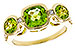 F282-96925: LDS RG 2.55 TW PERIDOT 2.80 TGW (7MM CUSHION)