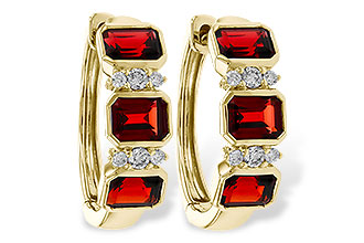 F283-84244: EARRING 1.50 TW GARNET 1.61 TGW