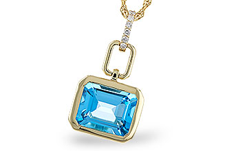 F283-86089: NECKLACE 3.26 BLUE TOPAZ 3.30 TGW (10x8MM BT)