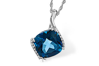 F283-88789: NECK 4.42 LONDON BLUE TOPAZ 4.50 TGW (10MM LBT)