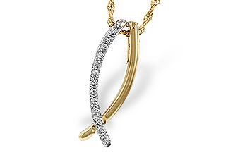 F283-89662: NECKLACE .25 TW