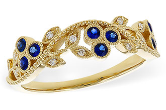 F283-90553: LDS WED RG .23 SAPPHIRE .29 TGW
