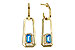 F283-90607: EARRING .66 TW BLUE TOPAZ .80 TGW (5x3MM BT)