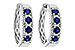 F283-90616: EARRINGS .56 TW SAPP .68 TGW