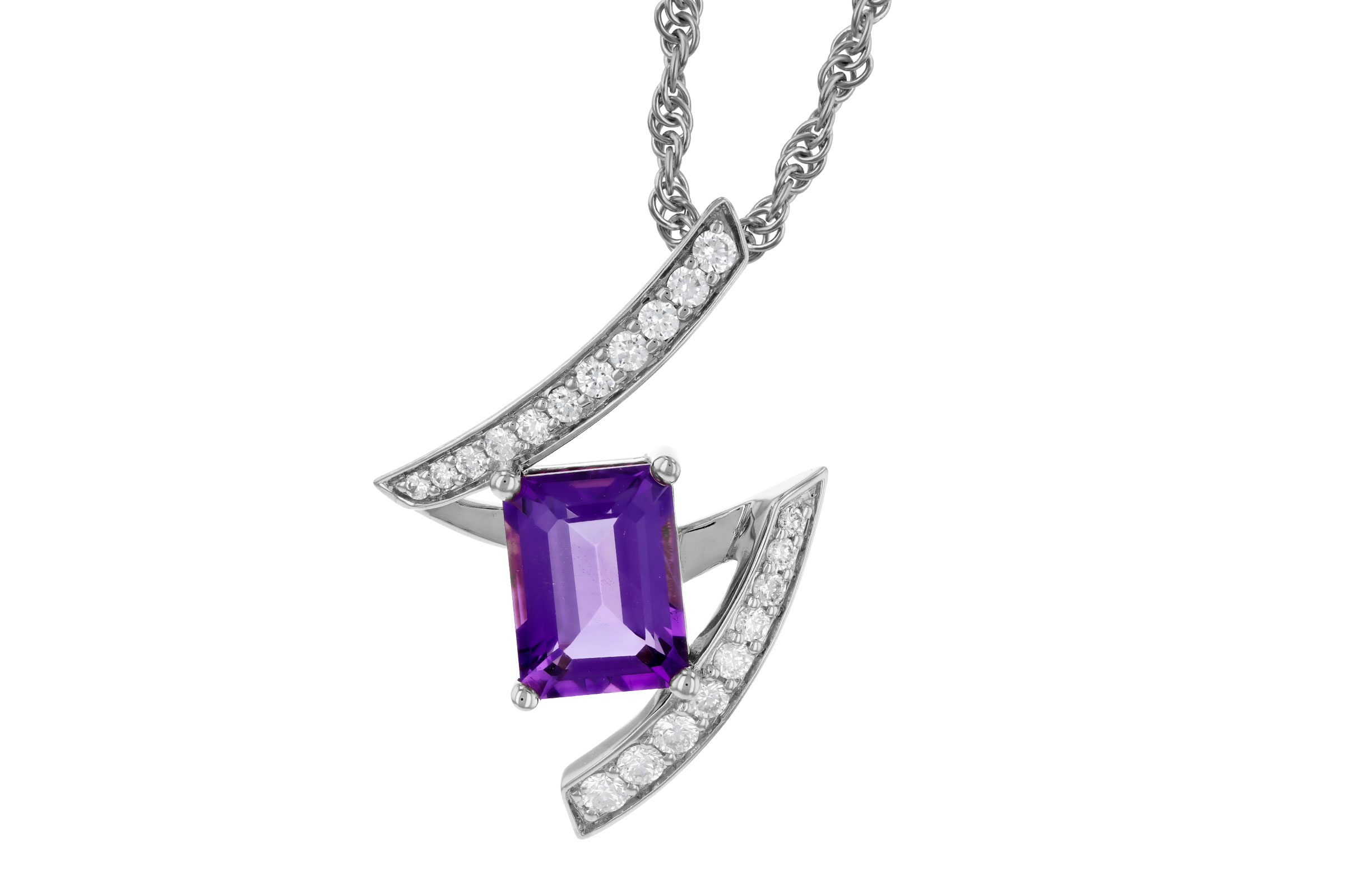 F284-76062: NECKLACE 1.36 AMETHYST 1.56 TGW (8x6MM AMY)
