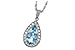 G014-81534: NECKLACE 2.20 AQUA 2.55 TGW