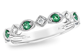 G193-89725: LDS WED RG .15 EMERALD .21 TGW