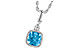 G195-70589: NECK 1.03 BLUE TOPAZ 1.05 TGW