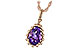 G198-40616: NECKLACE 1.06 CT AMETHYST