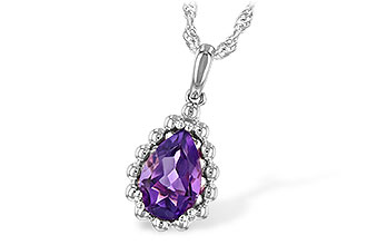 G198-40616: NECKLACE 1.06 CT AMETHYST