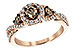 G198-43316: LDS DIA RG .23 BROWN CTR .97 TW