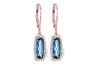 G199-33307: EARR 2.10 LONDON BLUE TOPAZ 2.28 TGW