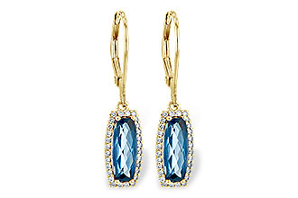G199-33307: EARR 2.10 LONDON BLUE TOPAZ 2.28 TGW