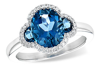 G199-33334: LDS RG 3.04 TW LONDON BLUE TOPAZ 3.20 TGW