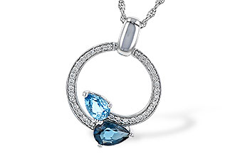G199-34225: NECK 1.22 BLUE TOPAZ 1.40 TGW