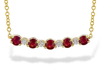 G199-36007: NECK .58 TW RUBY .70 TGW