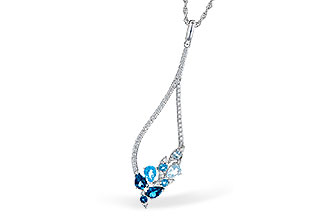 G282-04225: NECK .82 BLUE TOPAZ 1.05 TGW
