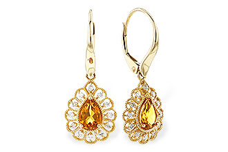 G282-94262: EARR .74 TW CITRINE .90 TGW