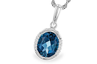 G282-95162: NECK 1.90 TW LONDON BLUE TOPAZ 1.93 TGW (9x7 LBT)