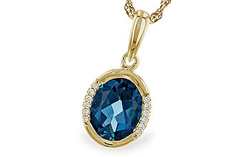 G282-95162: NECK 1.90 TW LONDON BLUE TOPAZ 1.93 TGW (9x7 LBT)