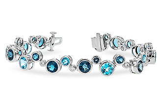 G282-96016: BRACELET 15.65 TW BLUE TOPAZ 15.95 TGW