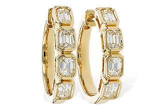 G282-96916: EARRINGS 1.10 TW EMERALD CUTS