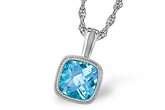 G282-96998: NECKLACE 1.10 CT BLUE TOPAZ