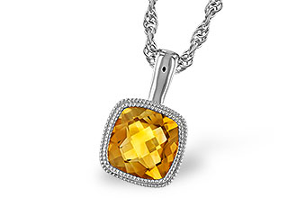 G282-97825: NECKLACE .75 CT CITRINE