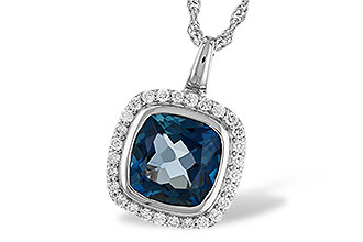 G282-97853: NECK 3.85 LONDON BLUE TOPAZ 4.15 TGW (9MM LBT)