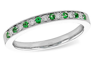 G282-99725: LDS WED RG .07 EMERALD .16 TGW