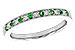 G282-99725: LDS WED RG .07 EMERALD .16 TGW